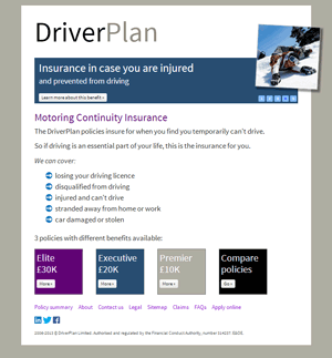 DriverPlan motoring continuity insurance